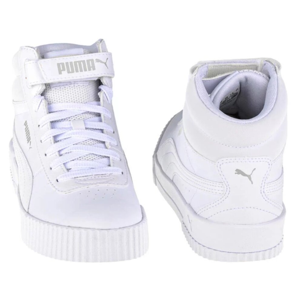 Puma Carina Mid 373233-01 White Lace Up Sneakers 9.5